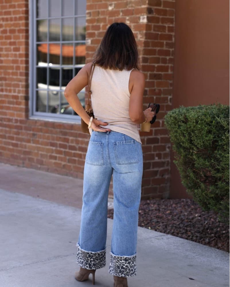 Cheetah Denim Pants - Image 2