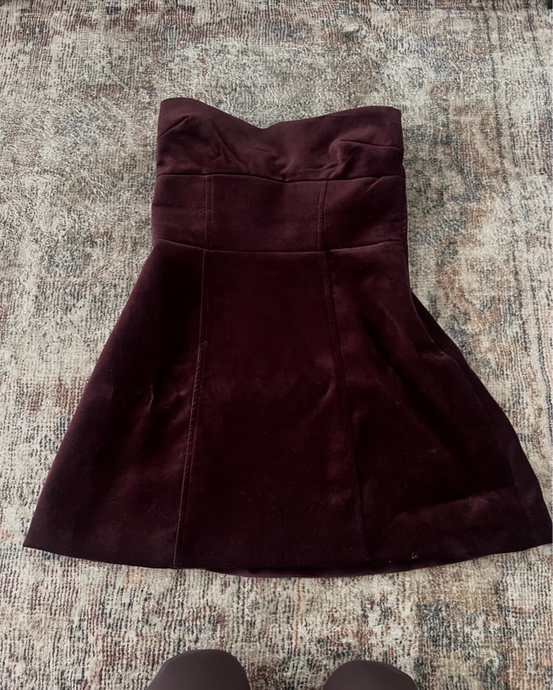 Zara Velvet Bow Dress - Image 3