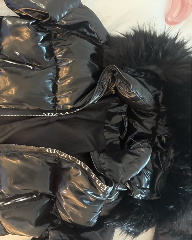 Maniere Devoire Puffer Coat w Faux Fur - Image 3