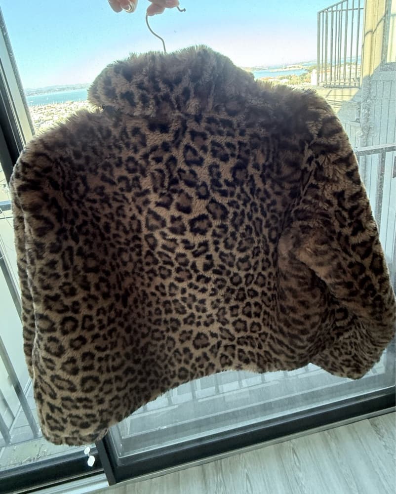 Maeve Leopard Fuzzy Jacket - Image 3