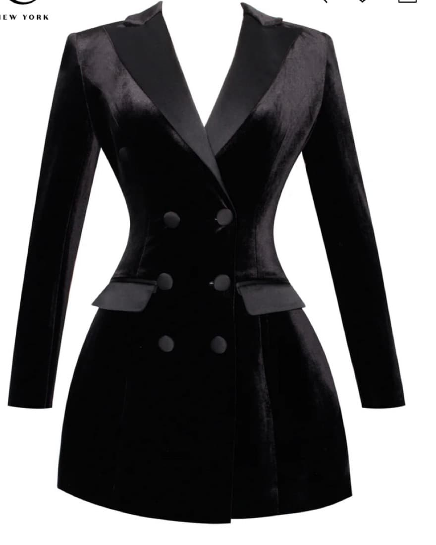 Miss Circle Velet Blazer Mini Dress - Image 3