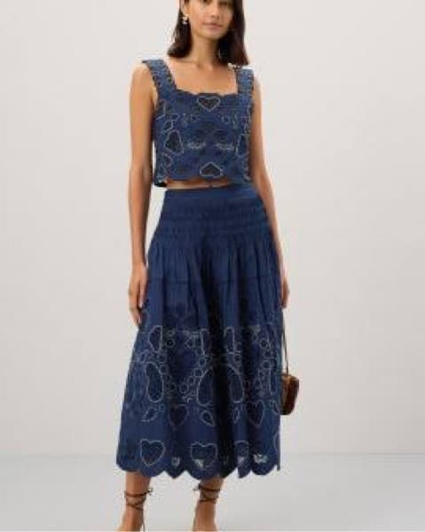 Sea New York Jeanetta Eyelet Maxi Skirt - Image 1