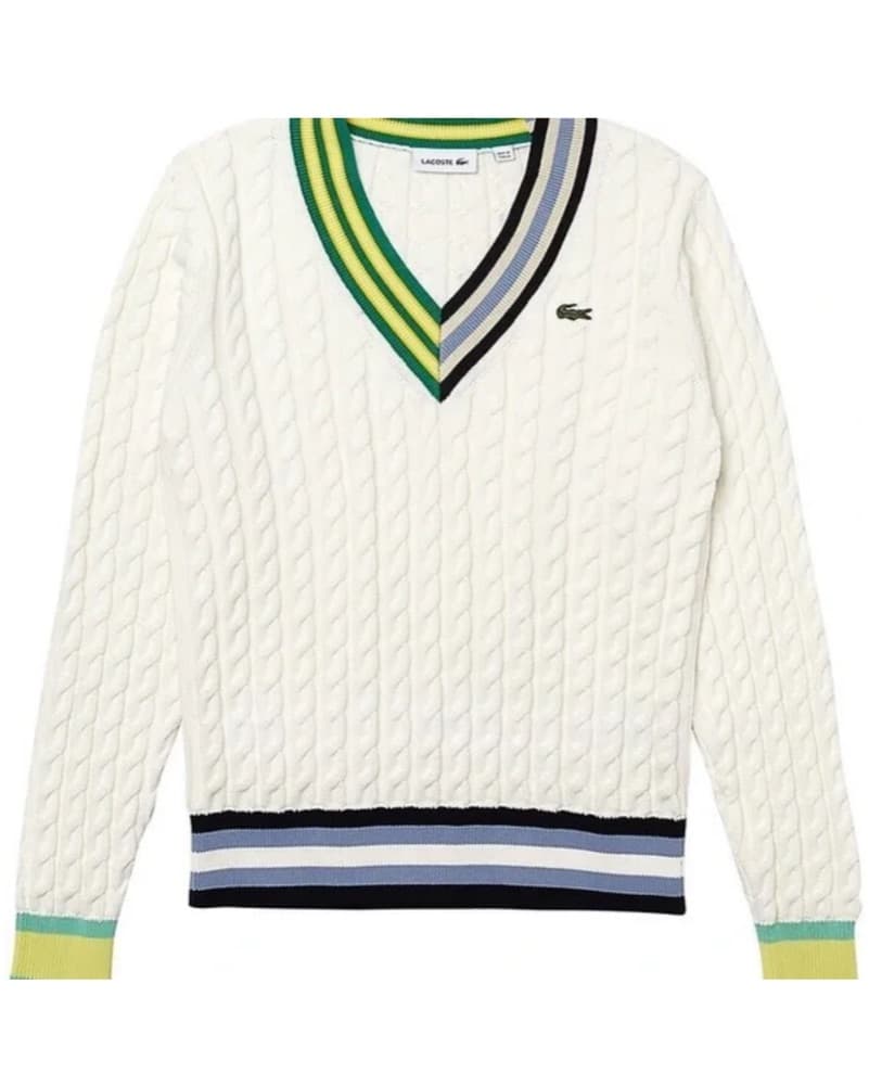 Classic Cable Knit Tennis Sweater - Image 1