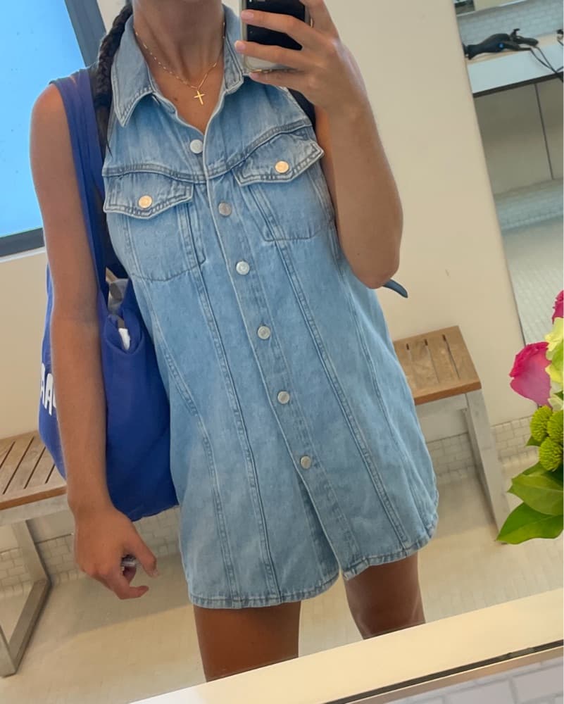 Denim Mini Dress  - Image 3