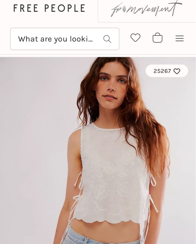  Lace Embroidered FREE PEOPLE crop top - Image 4
