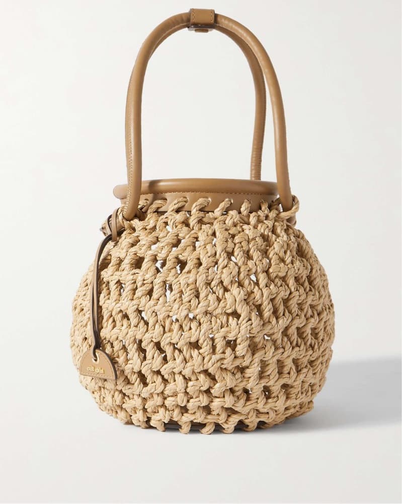 Cult Gaia Enya raffia Bucket bag - Image 2