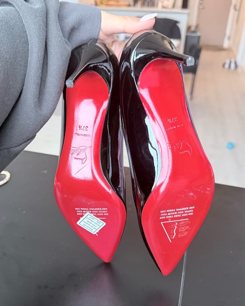 Louboutin Black Patent Leather Pumps - Image 3