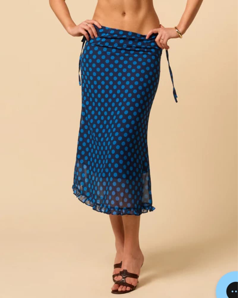 VDM the label blue polka dot remi skirt  - Image 1