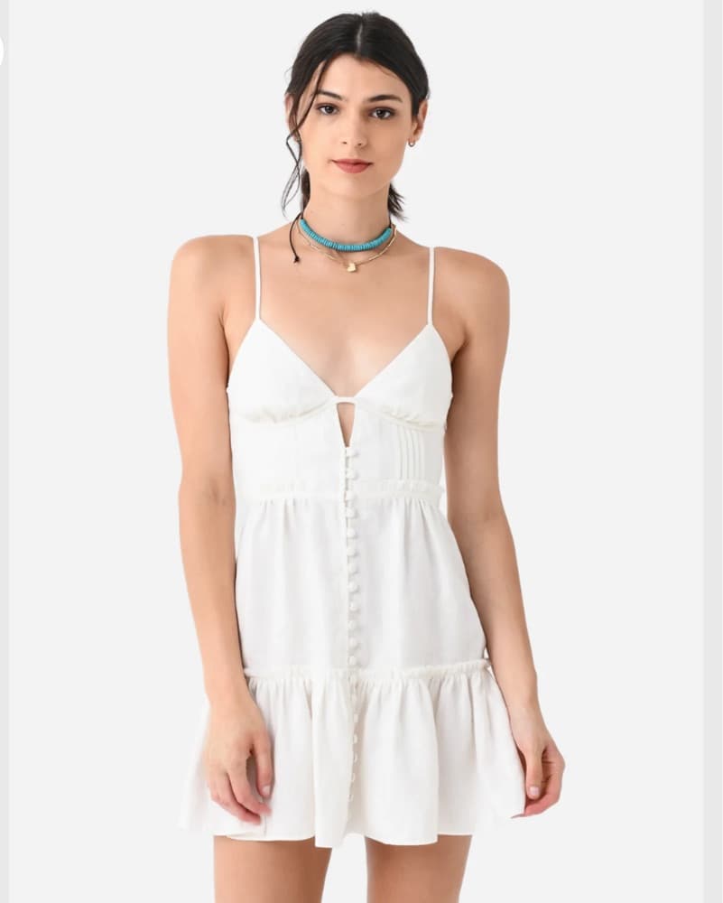 Linen Loveshackfancy Mini Dress - Image 1
