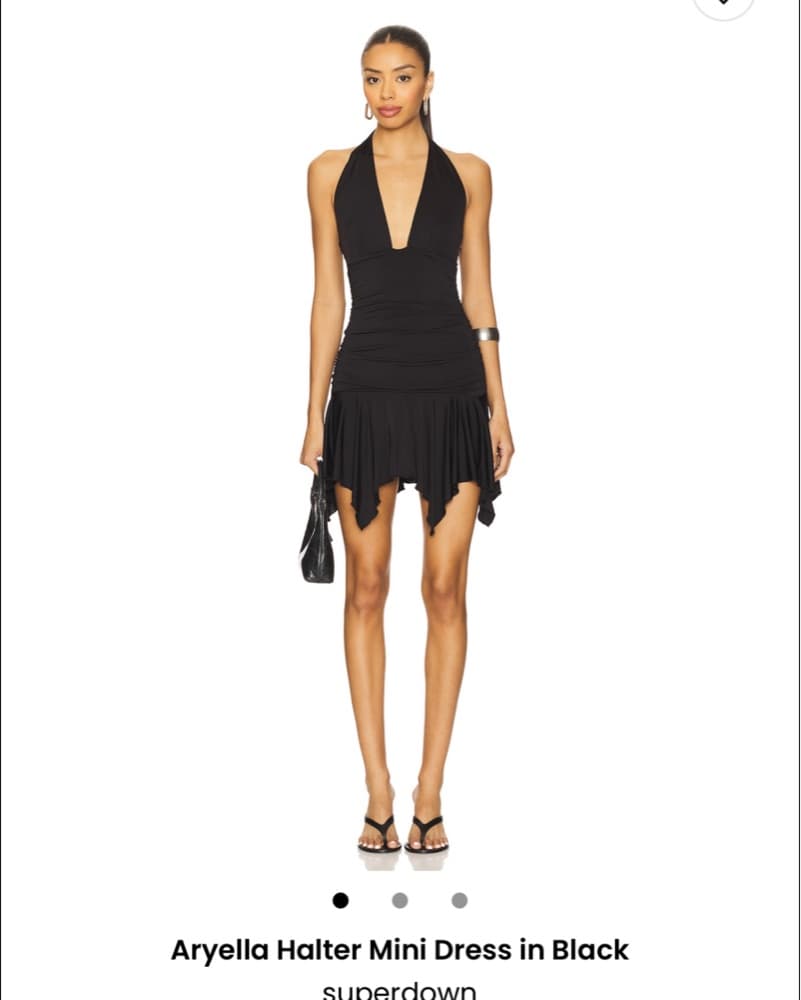 Black Halter Mini Dress - Image 1