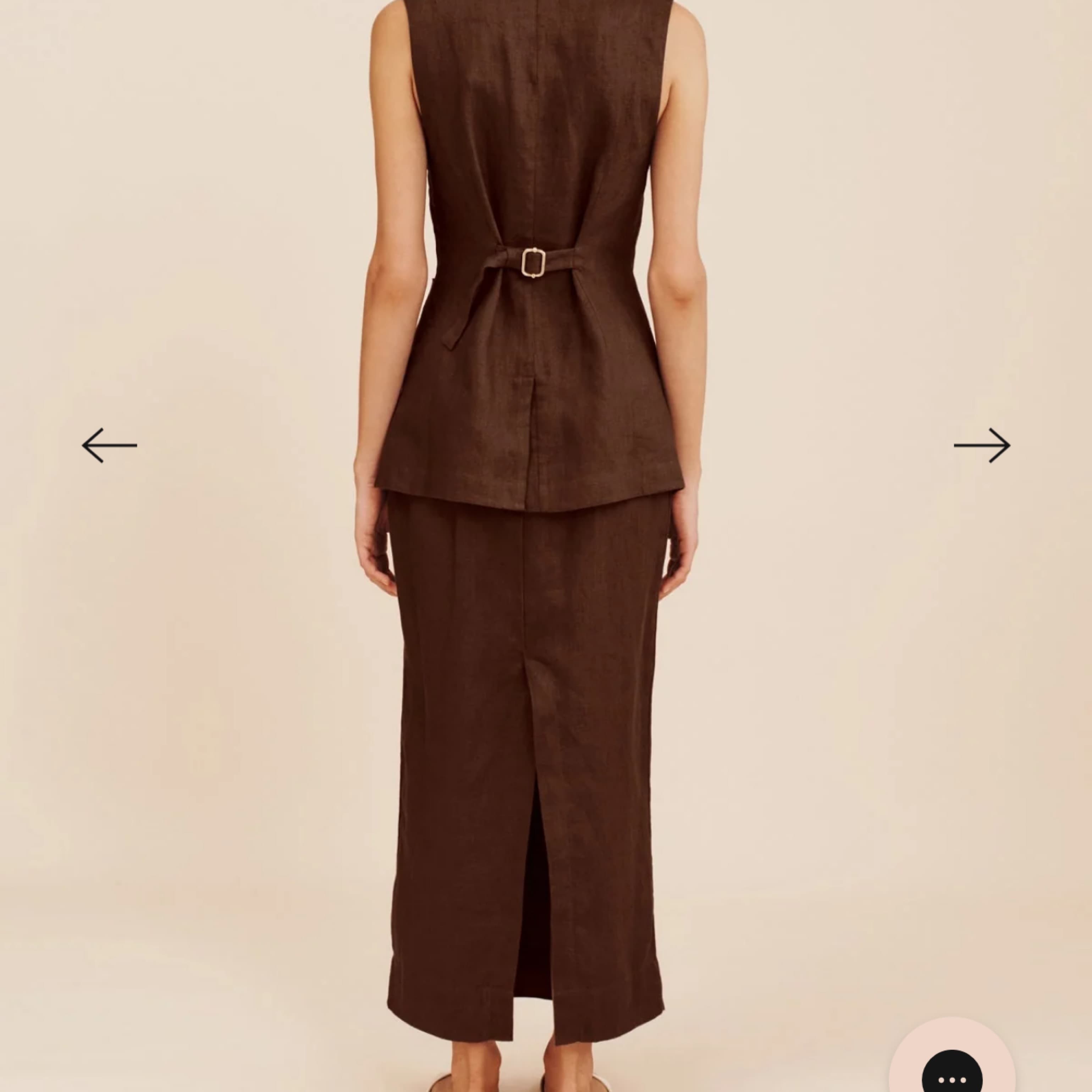 Posse Button Up Vest And Maxi Skirt Set - Image 2