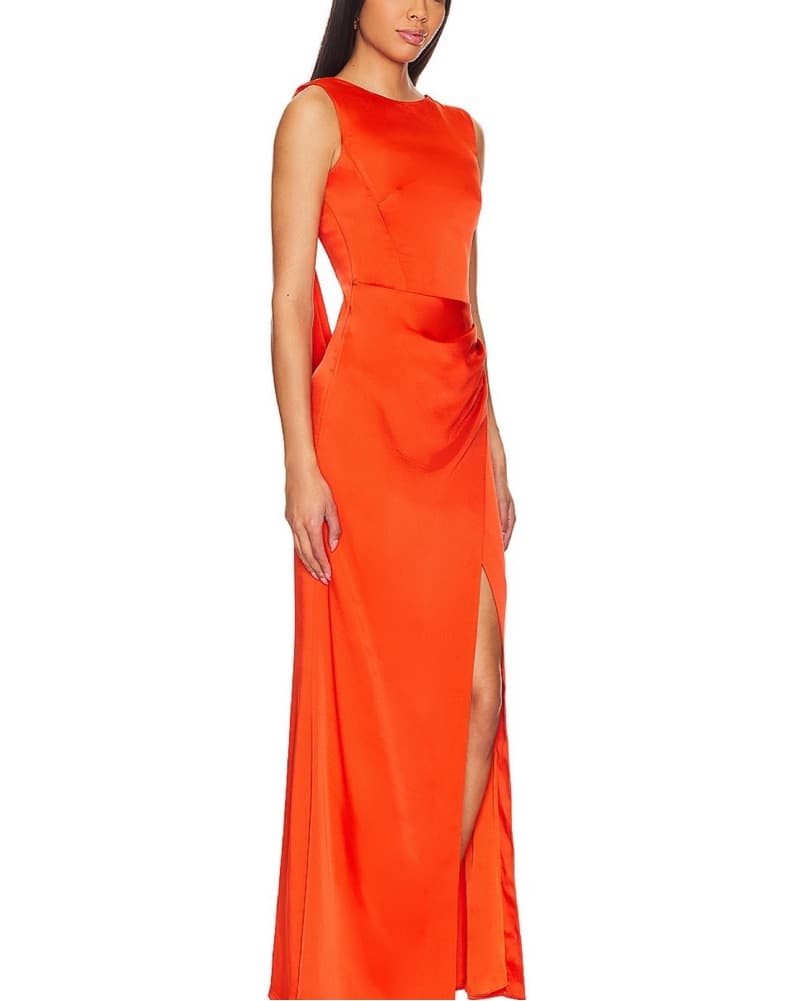 Simkhai Tommy Open Back Dress  In Flame - Image 1