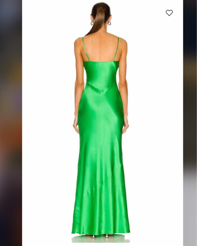 L’AGENCE Serita Maxi V Neck Bias Dress - Image 3