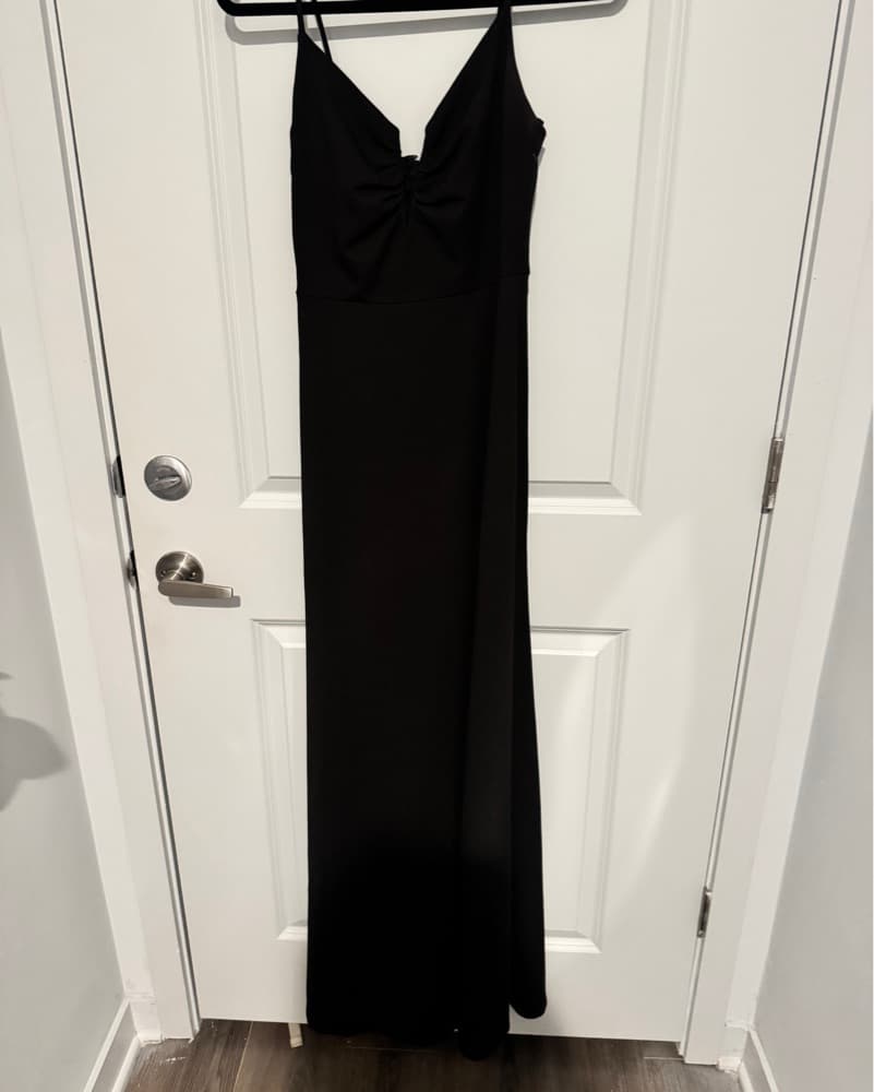 Windsor Black V Neck Dress  - Image 2