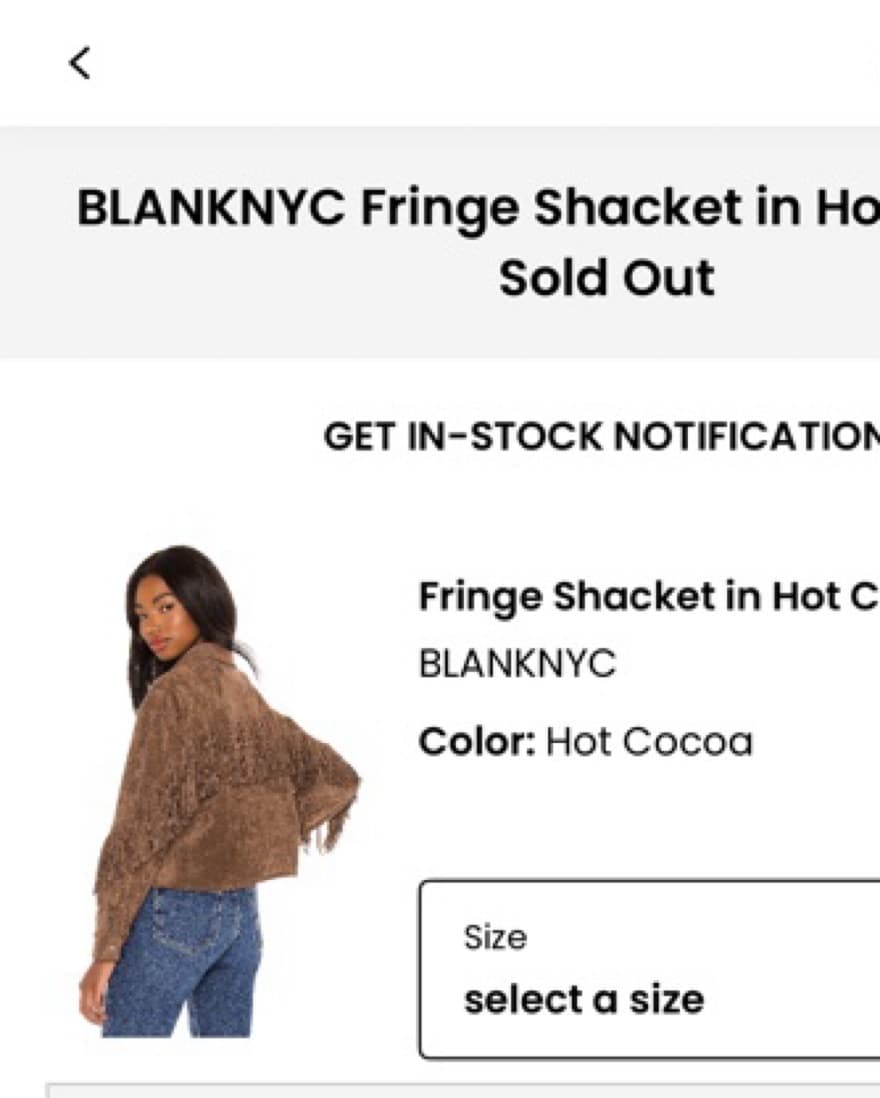 Blank NYC- Fringe Shacket in Hot Cocoa - Image 2