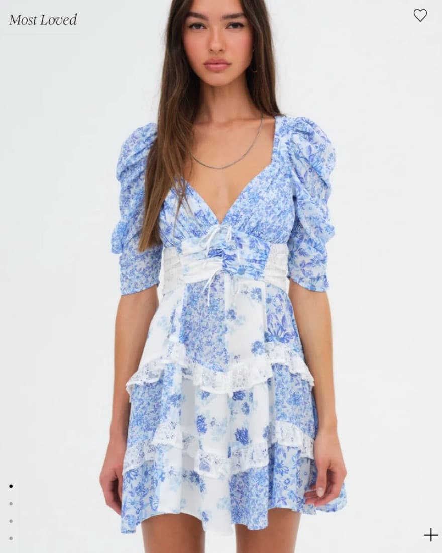For love & lemons floral mini dress - Image 2