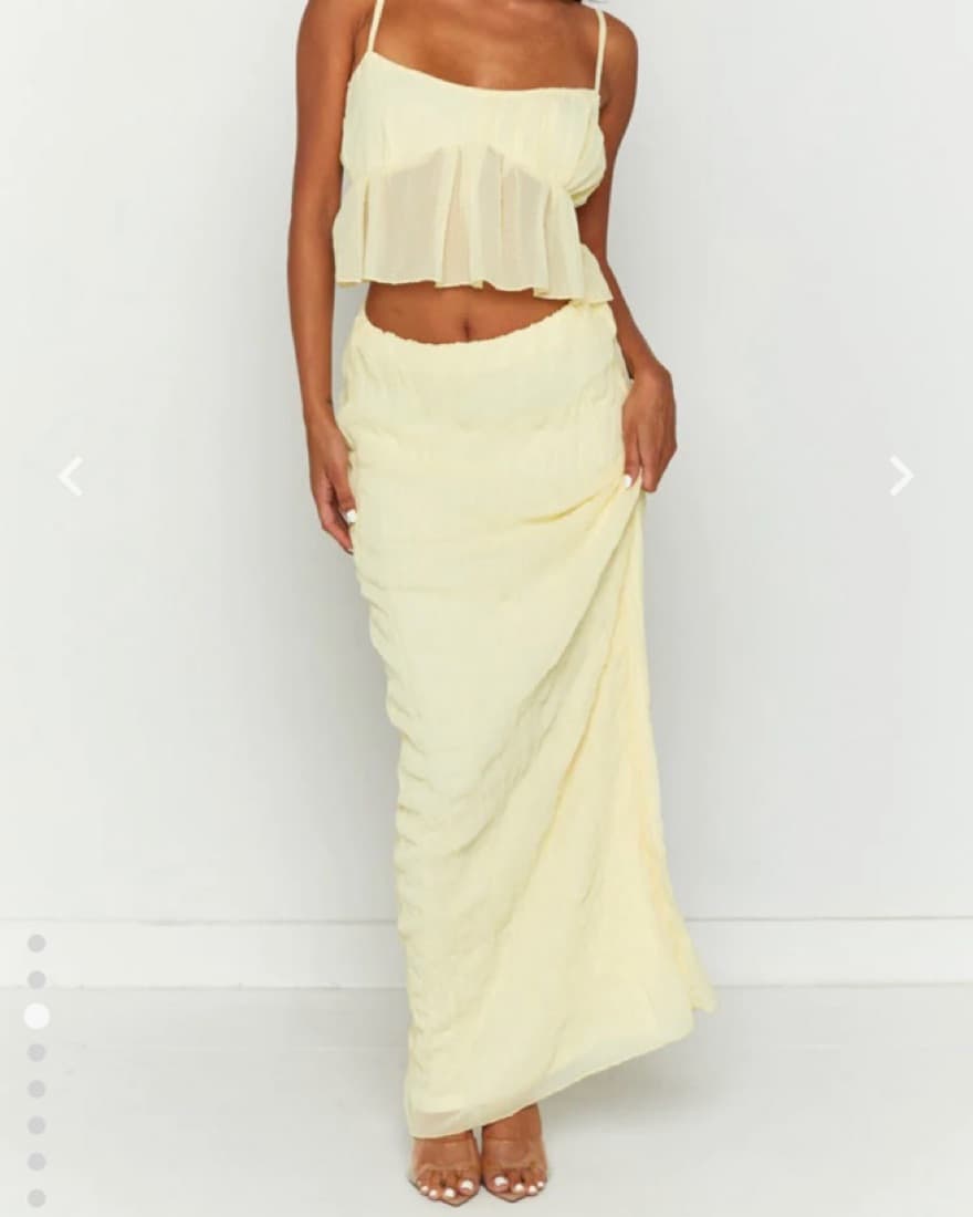 Yellow Maxi skirt set  - Image 3