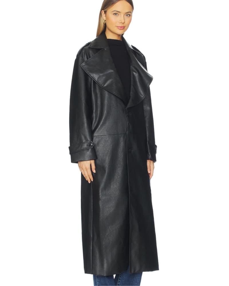 Bardot Vegan Leather Trench Coat  - Image 3