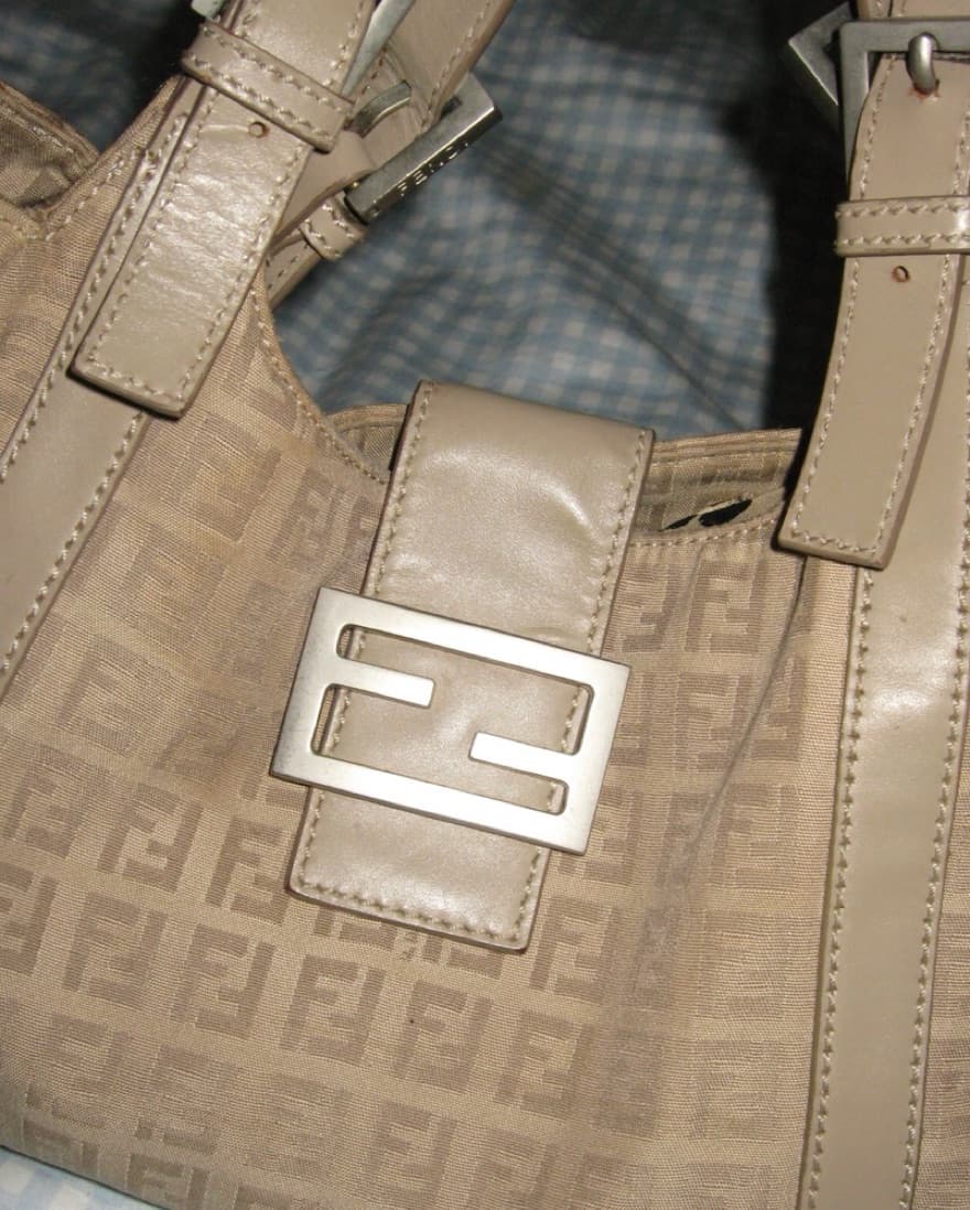 Fendi Zucchino FF Vintage Handbag  - Image 2