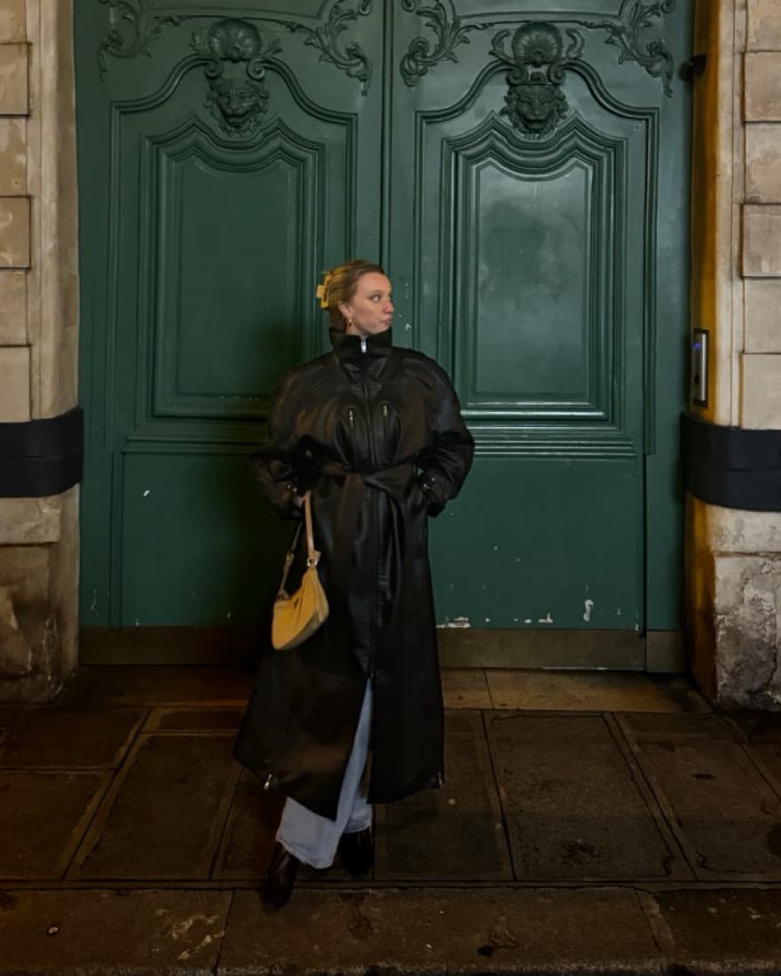 Khy Faux Leather Trench - Image 3