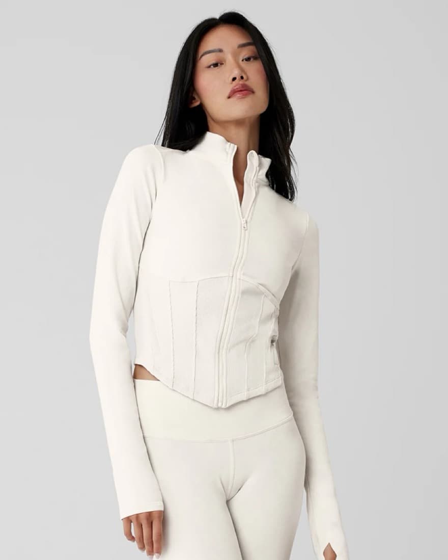 ALO Airbrush Corset Full Zip Jacket - Image 1