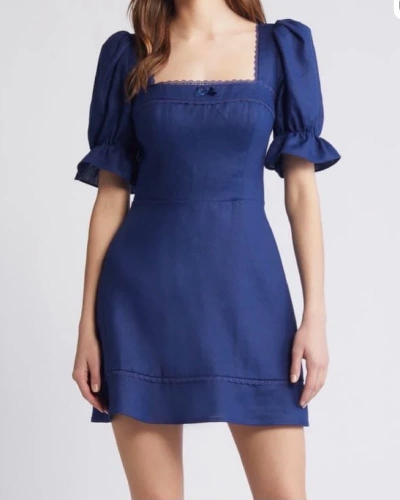 Reformation Evianna Dress - navy - Image 1