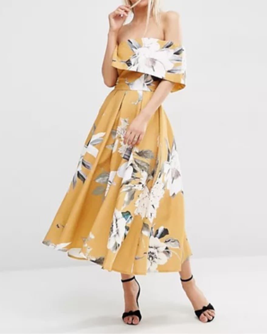 Asos Bardot Midi Dress - Image 1