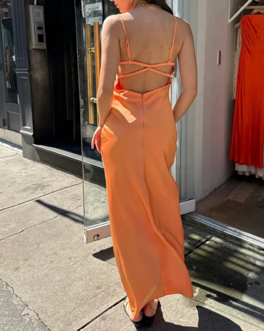 Vallejo Maxi Dress Apricot - Image 3