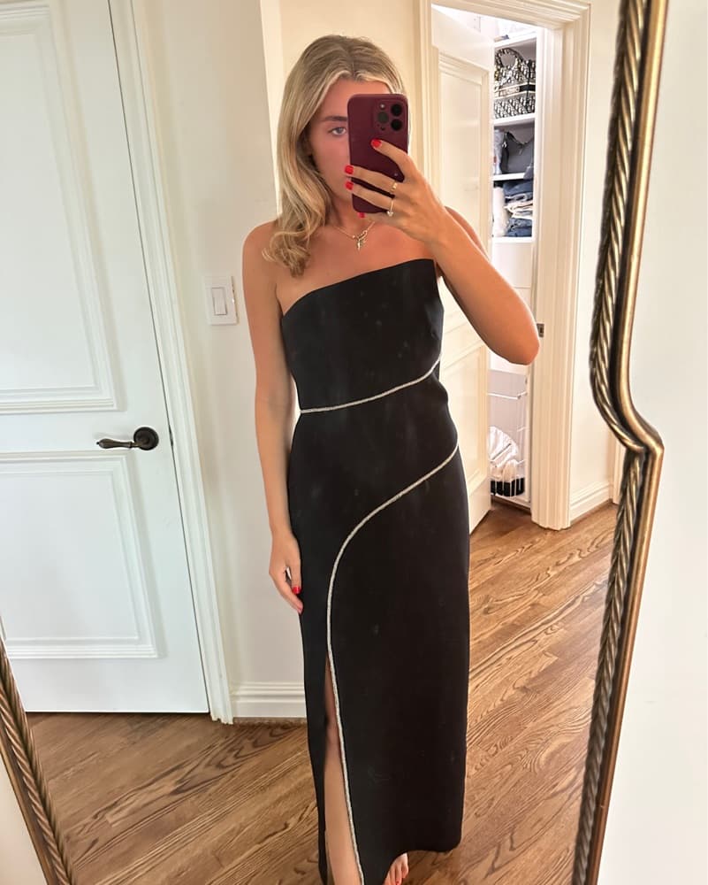 Shoshanna Black Strapless Gown  - Image 3