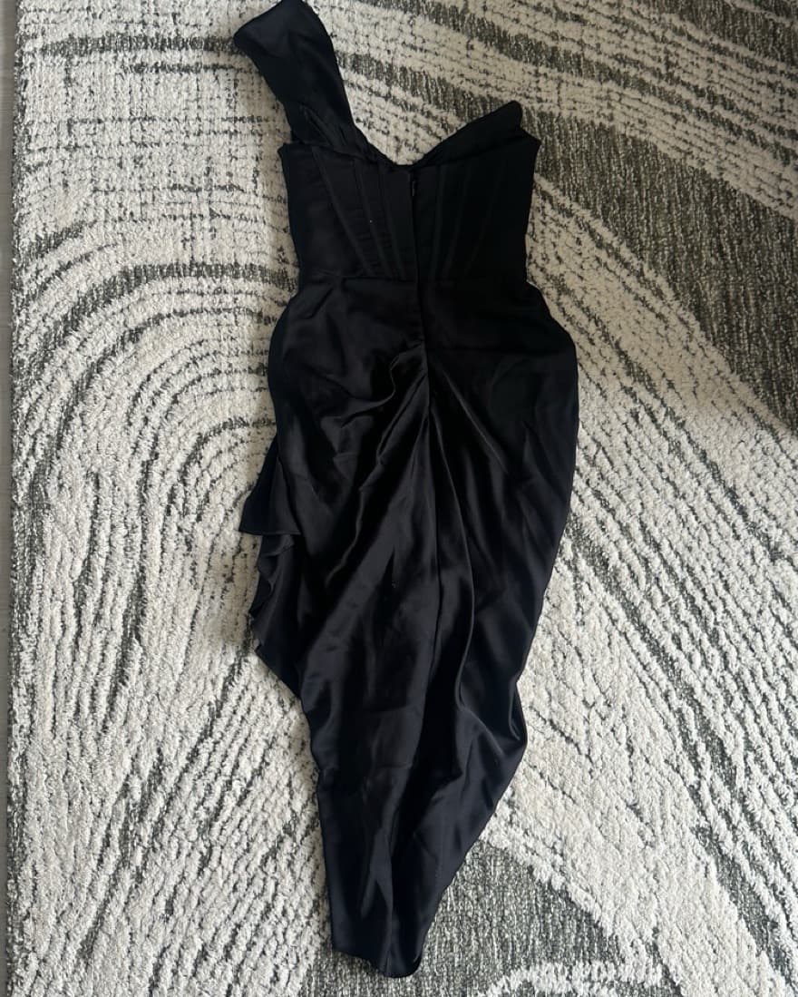 House Of CB - Black Corset Midi Dress - Image 4