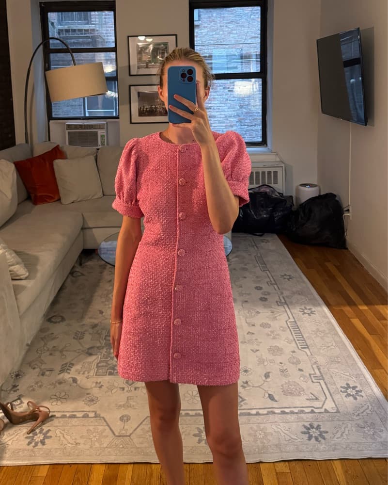 Pink Tweed Dress - Image 2