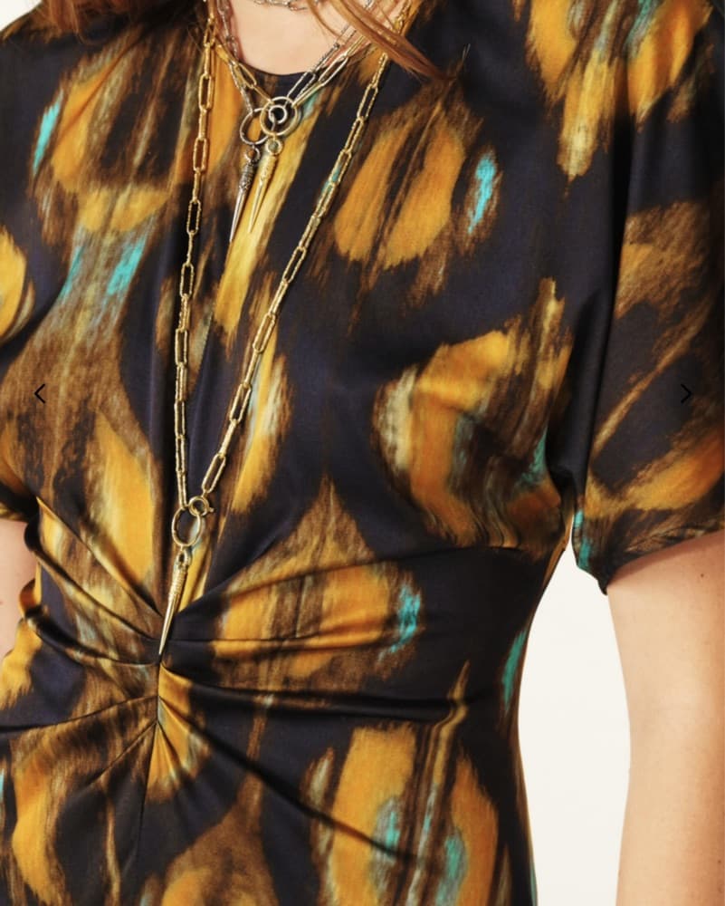 BA&SH Soleil Silk Midi Dress - Image 4