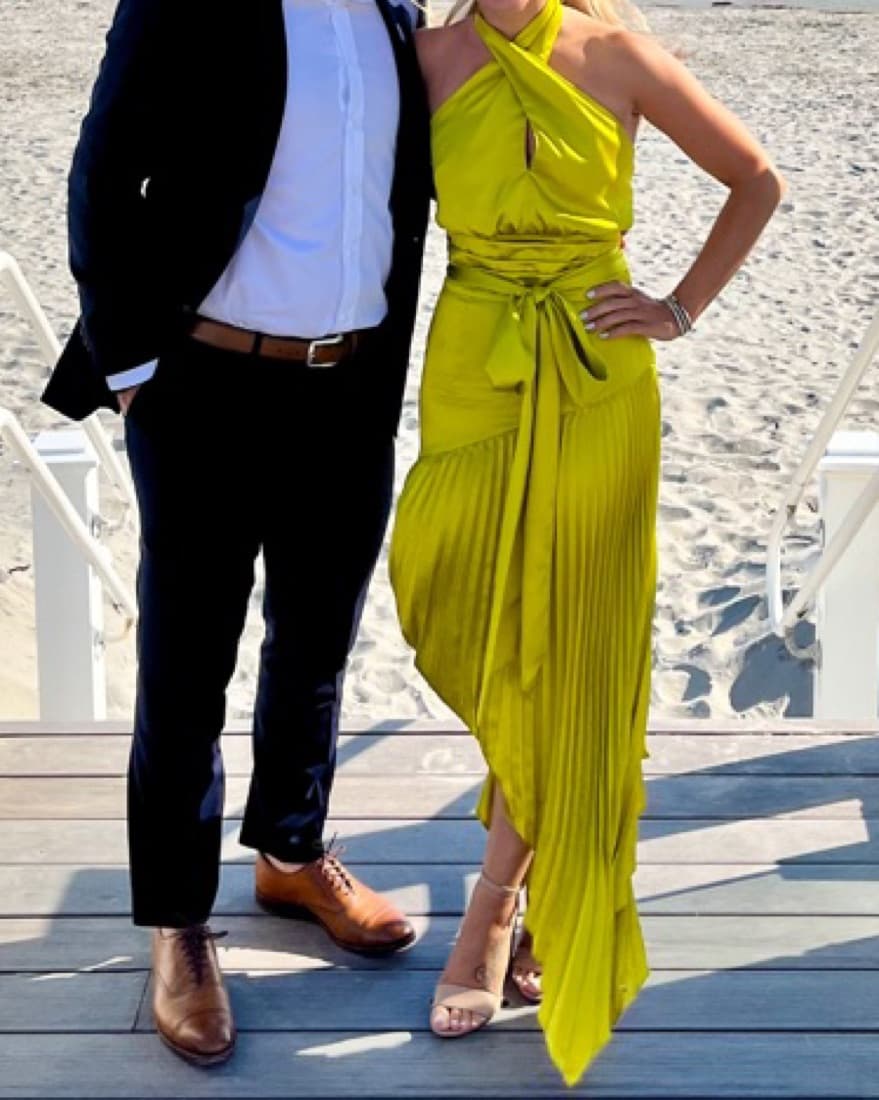 AMUR Citrine Green Halter  Dress - Image 4