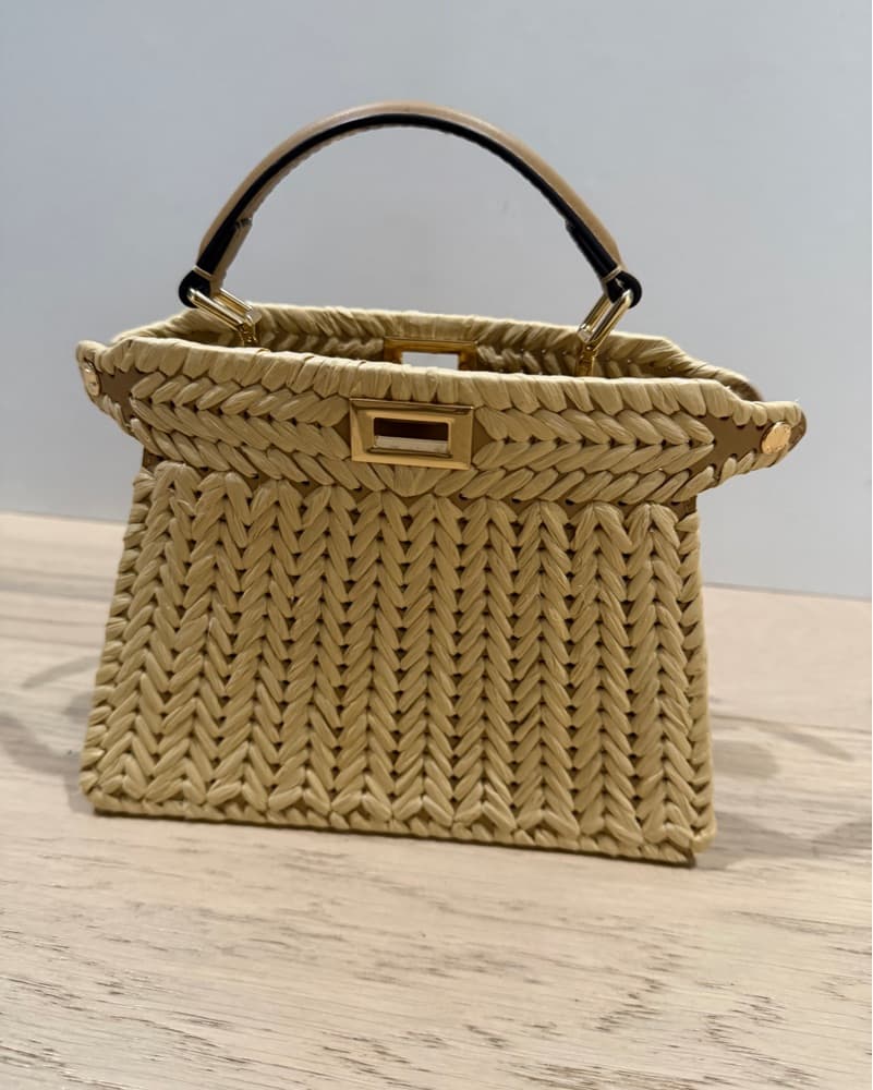 Fendi Paglia Vitello King Nappa Woven Pe - Image 2