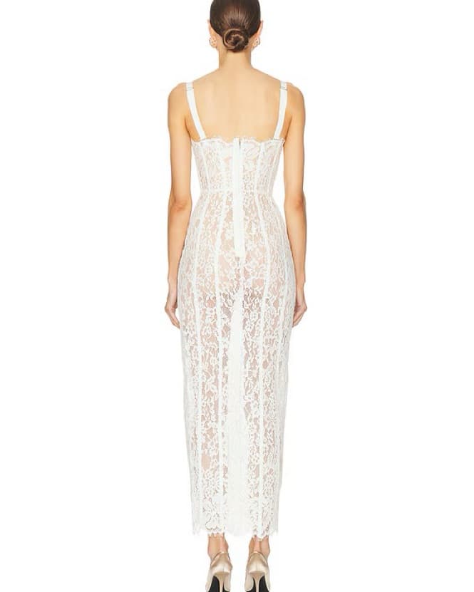 Helsa Column Dress - White  - Image 2