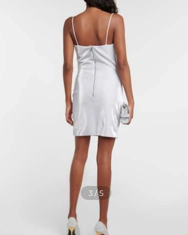 Balmain Metallic Mini Dress - Image 4