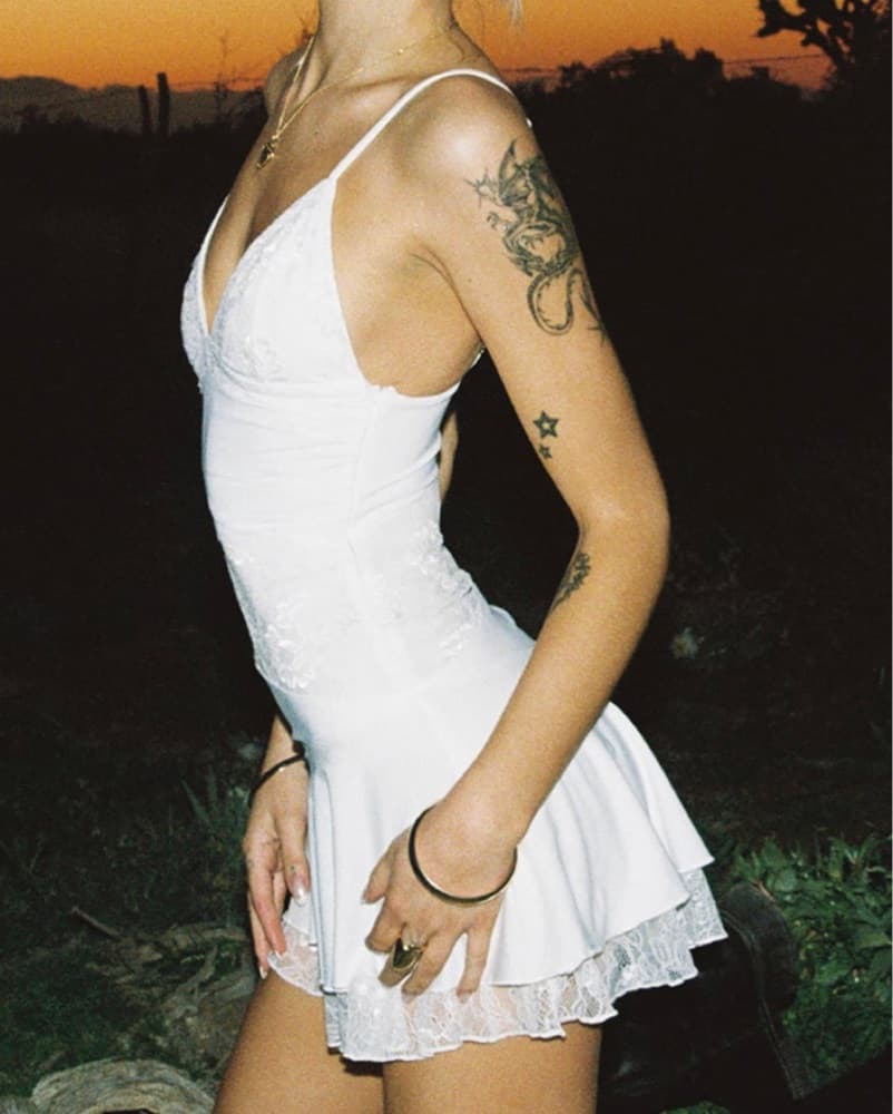 Love is Alive Lace Mini Dress - Image 1