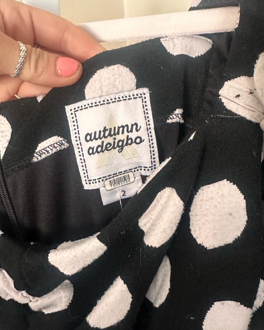 Autumn Adeigbo Bianca Dotted Dress Sz 2 - Image 5