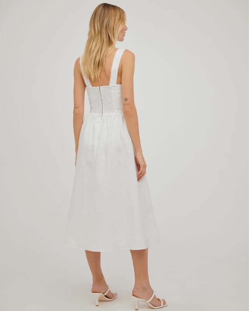 Reformation Tagliatelle Linen Midi Dress - Image 4