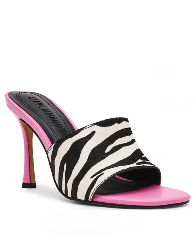 Zebra Print/Pink Steve Madden Stilletos  - Image 1
