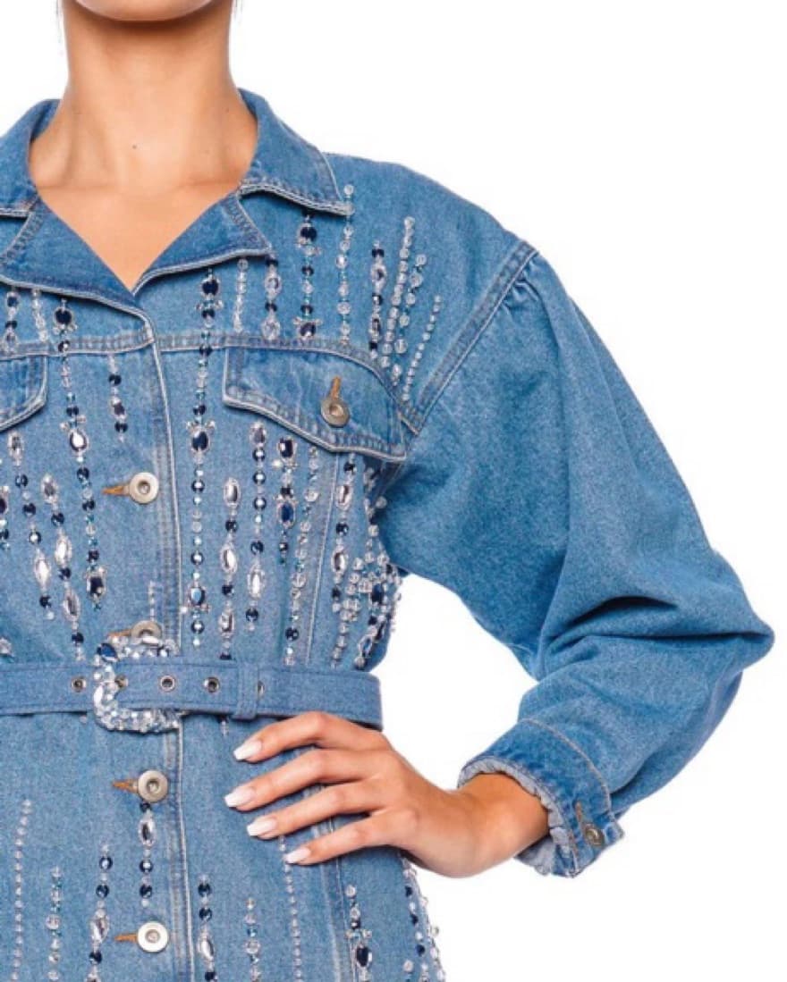 Pat Bo - HAND-BEADED DENIM JACKET - Image 3