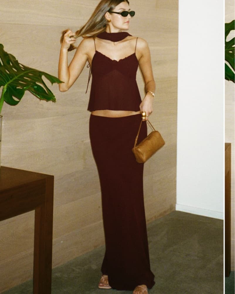 Burgundy Maxi Set  - Image 1