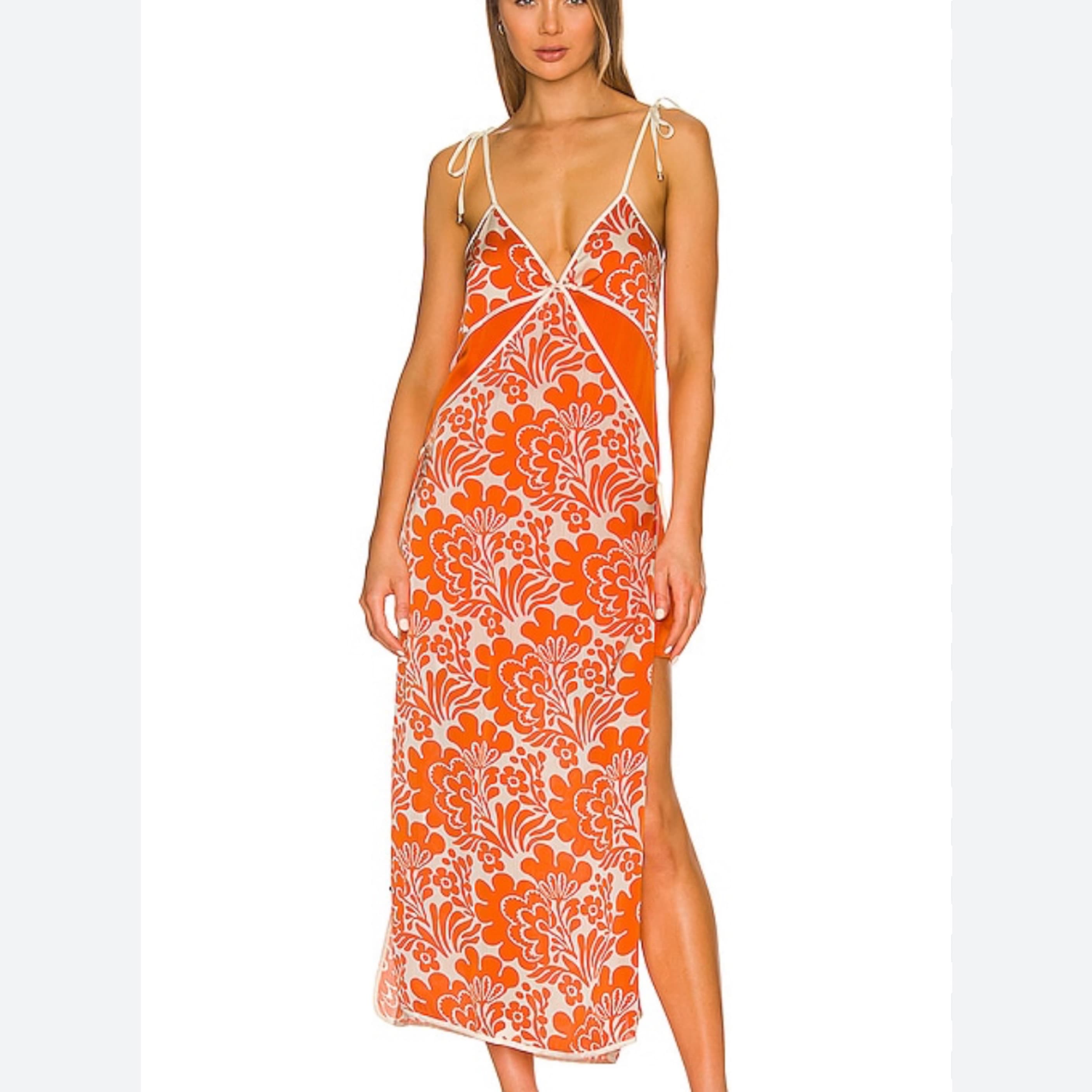 Alexis Azzorre Dress In Tangerine Zinnia - Image 2