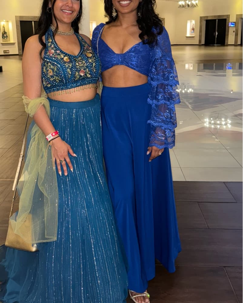 Blue Indian Indo-Fusion Outfit - Image 2