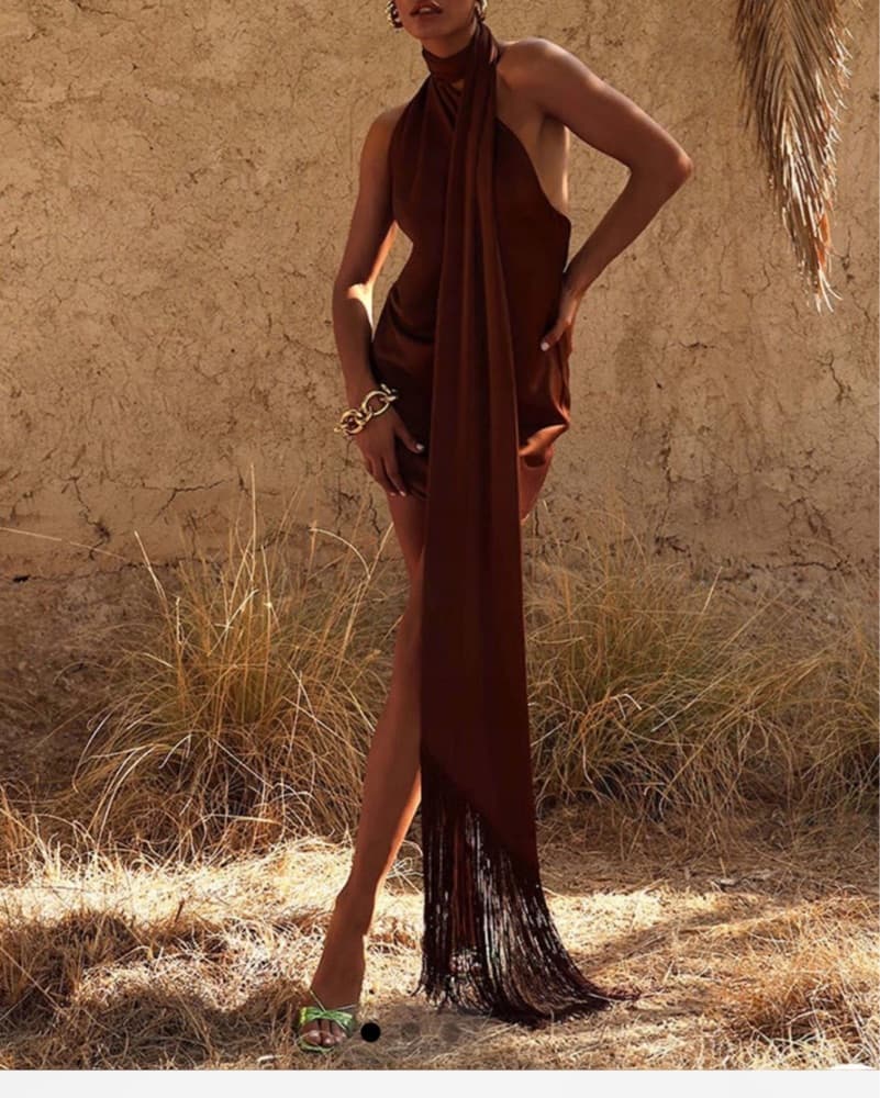 Rat & Boa Draped Dress - Image 1