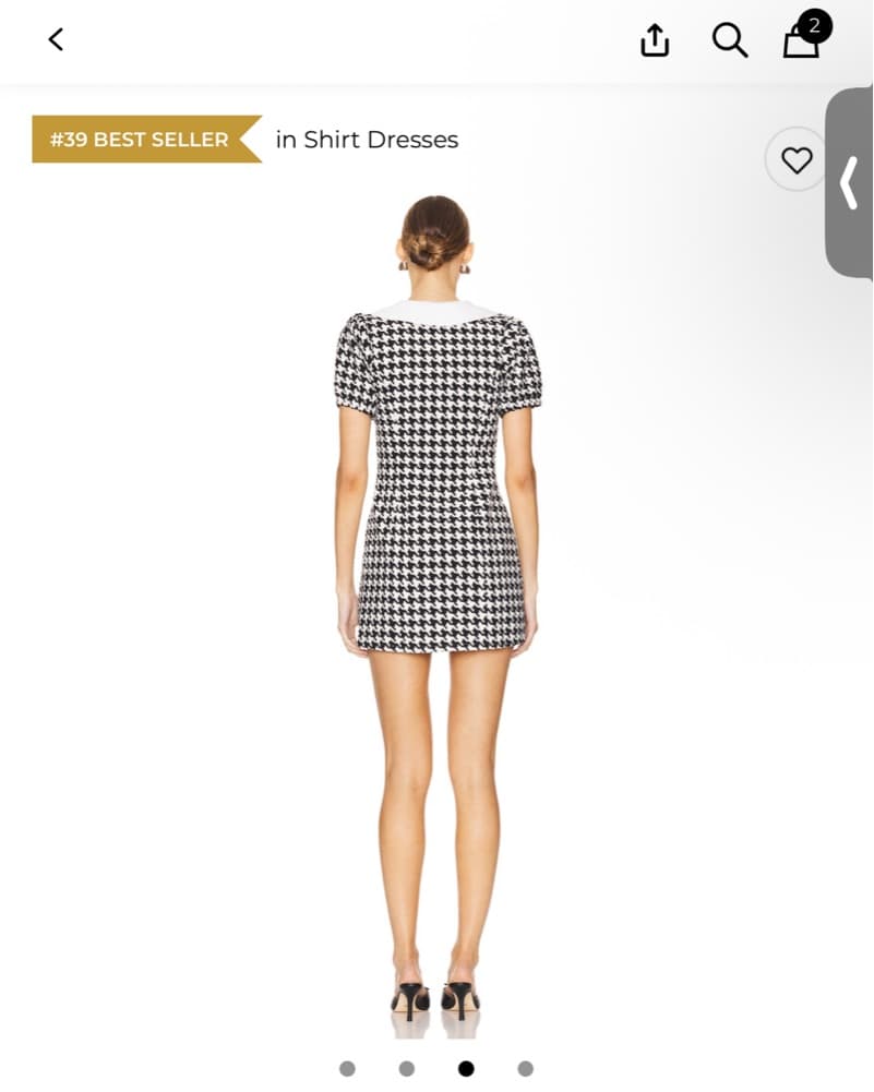 Revolve houndstooth Dress  - Image 3