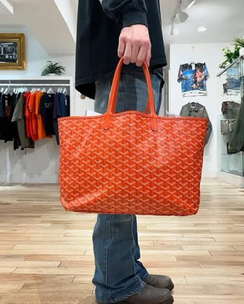 Goyard Medium Sized Orange Tote - Image 2
