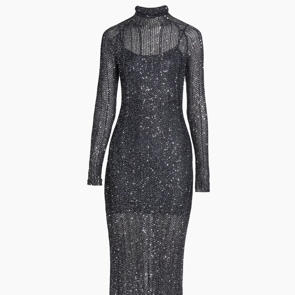ALAIA Open-knit Sequin Maxi Dress - Image 4
