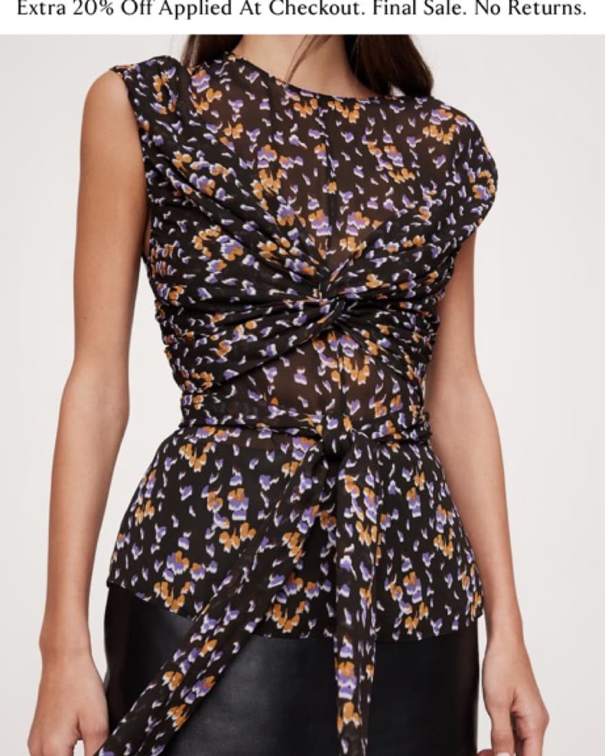 Banana Republic Georgette Wrap-Front Top - Image 2