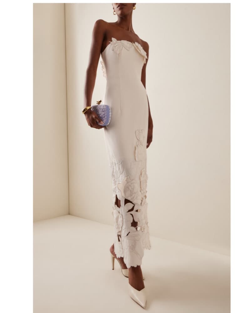 Leo Lin Rayma Floral-Applique Maxi Dress - Image 1
